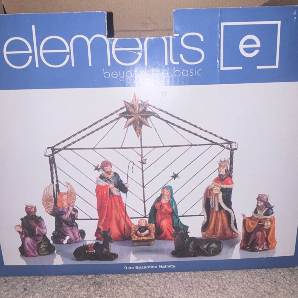 Element Byzantine Nativity Set - Festive Multicolor Decor